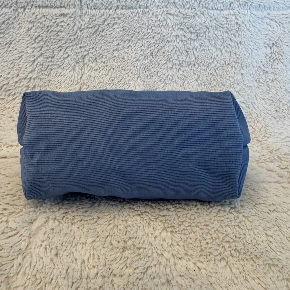 Salvatore Ferragamo Parfums Smoky Blue Logo Cosmetic Bag